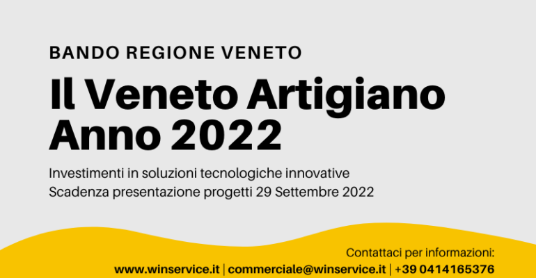 Bando Veneto Artigiano 2022 - Winservice