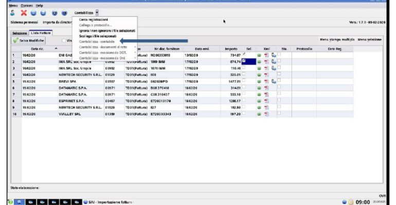 registrazione fattura automatica winservice software
