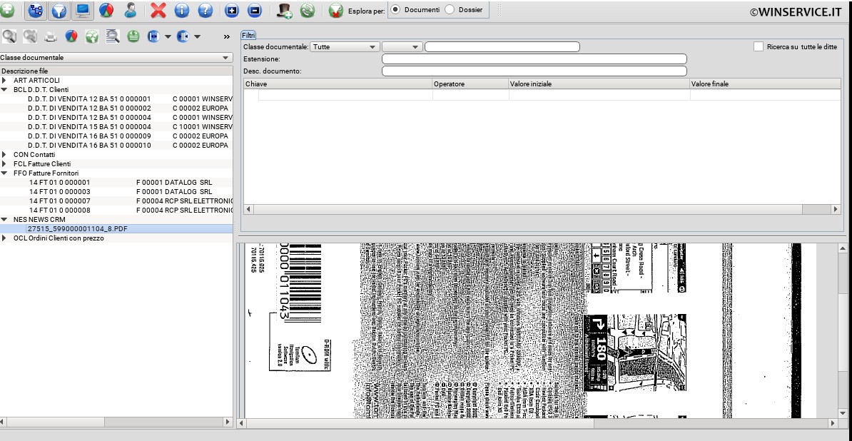 software dms documentale gestione documenti - Winservice